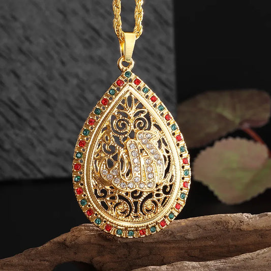 Necklace Men Women Gift Fashionable and Exquisite Golden Shiny Pendant.