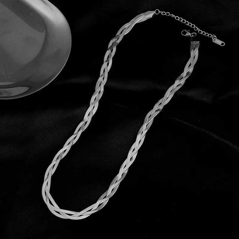 SOSO Set Stainless Steel Chain Necklace Bracelets For Women Girl New Fashion Waterproof.