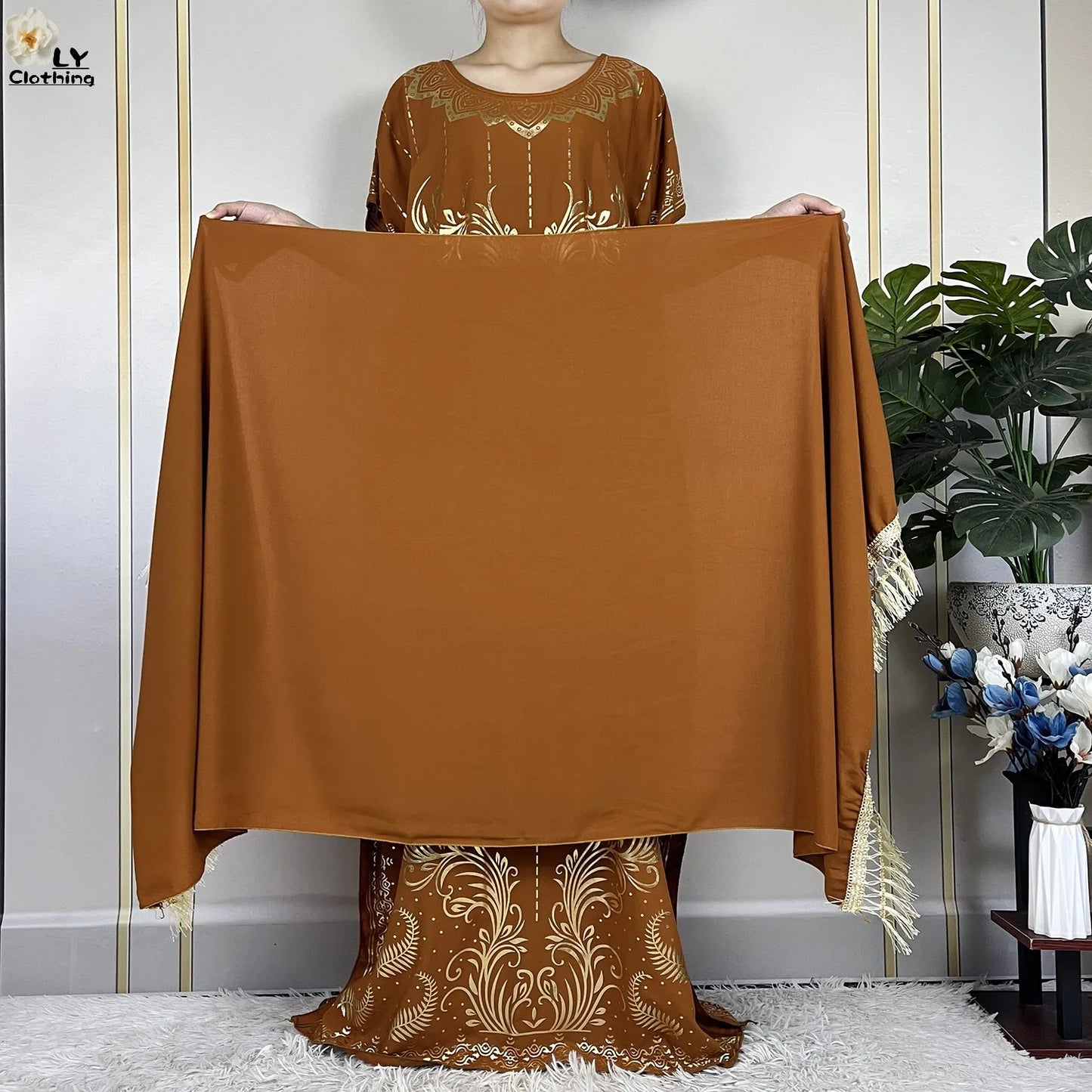 New Summer Abaya For Women Casual Short Sleeve Soft Cotton Dress Dubai Kaftan Loose Lady Maxi Islam African Dress With Big Scarf