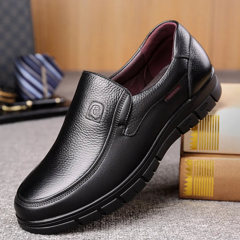 Handmade Shoes L1 Casual Shoes For Men Flat Platform Footwear Loafers Genuine Leather.